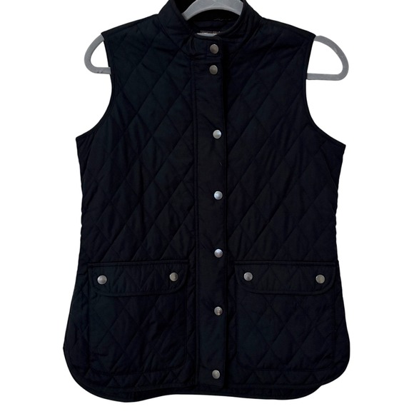J.McLaughlin Jackets & Blazers - J.McLaughlin‎ Womens Small Quilted Vest Black Chore Coat Old Money Equestrian